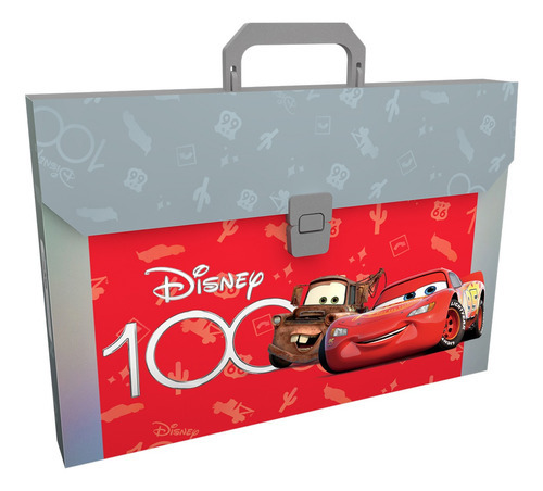 Maletin Plástico 13 Bolsillos Disney 100 Cars Matte Rayo Mcq