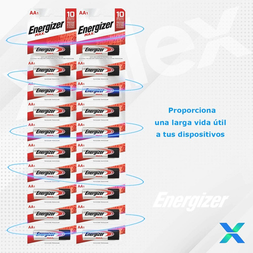 Pila AA Energizer MAX E91 Cilíndrica - pack de 20 unidades