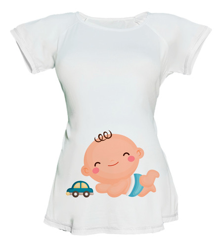 Blusa Para Embarazo Ranglan - Bebito Con Su Juguetes
