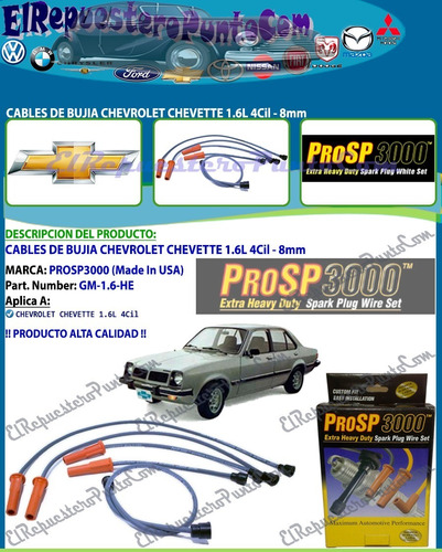 Cables Bujia Chevrolet Chevette 1.6l 4cil - 8mm