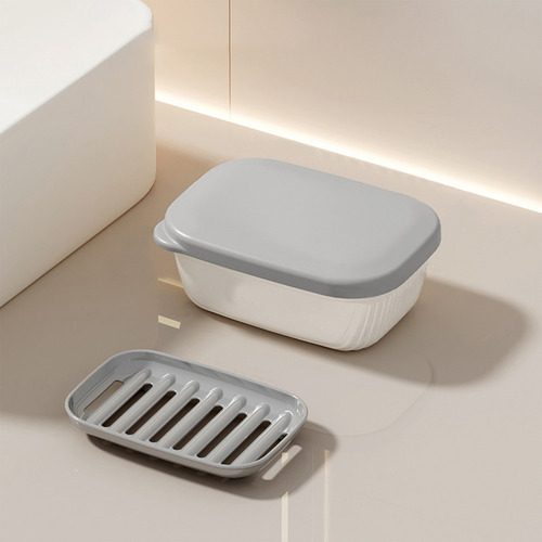 Jabonera W De Viaje Con Tapa, Caja De Jabón De Doble Capa Dr