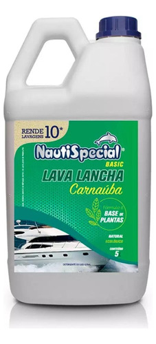 Lava Lancha C/ Cera Carnaúba Nautispecial 5 Lts 10 Lavagens