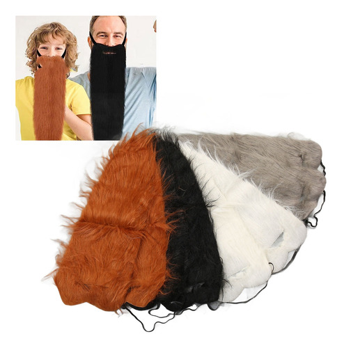 Disfraz De Barba Larga De 8 Piezas Bigotes De Barba Falsa