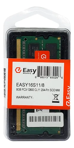 comprar Memoria Notebook Ddr3 8gb 1600mhz Pc3l 1.35v Easy Memory