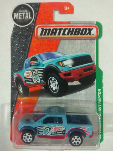 Matchbox Ford F-150 Svt Raptor Camioneta Azul Mb1