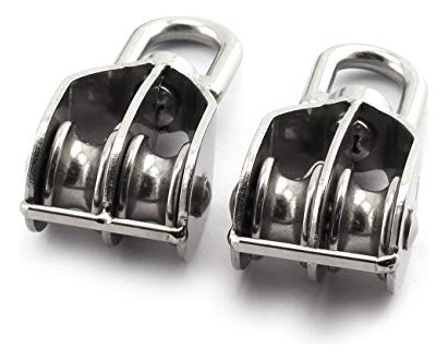 Bloque Doble De Polea Jcbiz M15 Acero Inoxidable - Carga
