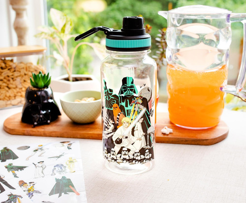 Juego De Jarra Y Calcomanías Para Botella De Agua De Plástic