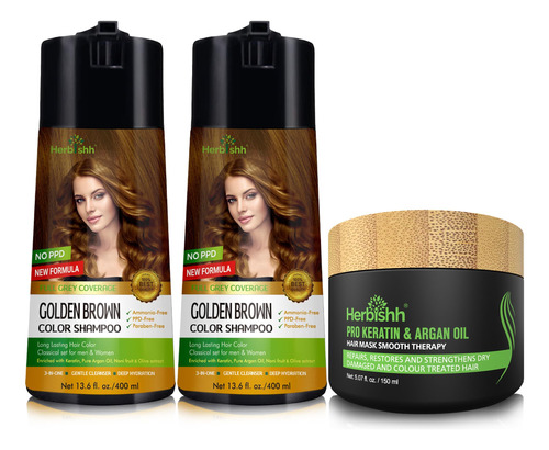 Herbishh Ultimate Combo Champu De Color Para El Cabello, Mar