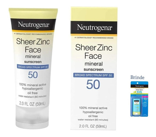 Neutrogena Protetor Solar Facial Mineral Óxido Zinco Spf50