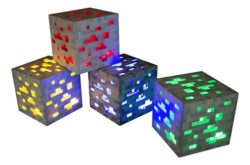 Solviora Lámpara Antorcha Minecraft Brownstone Luz Nocturna Led De S
