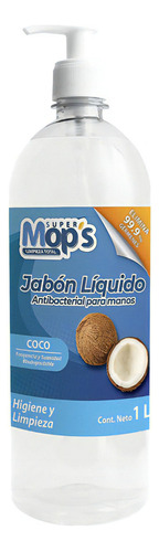 Jabon Liquido Para Manos Mops Mops824 Coco 1 Litro 1pza