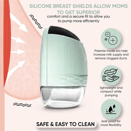 Zomee Fit - Extractor De Leche Portátil, Manos Libres, Port