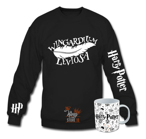 Poleron Polo + Taza, Wingardium Leviosa, Harry Potter, Fans, Xxl / Thekingstore 