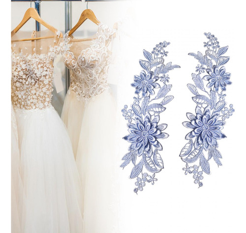Apliques De Encaje De 2 Piezas, Apliques De Boda, Apliques