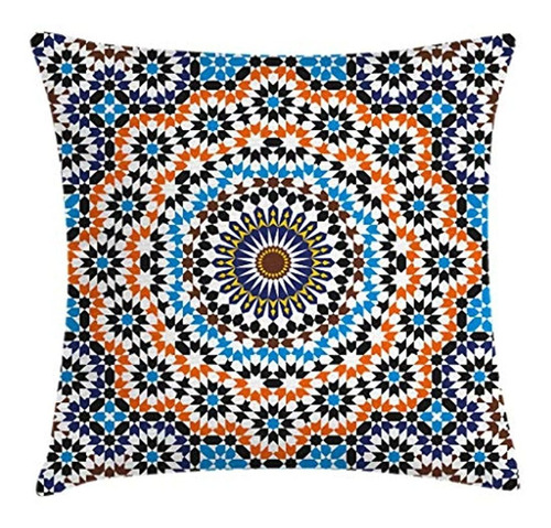 Ambesonne Vintage Throw Pillow Cojín, Azulejo De Cerámica Ma