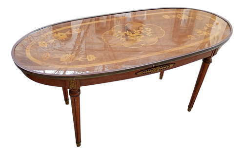 Mesa Ratona Estilo Francés Marqueterie Marrón (Usado)