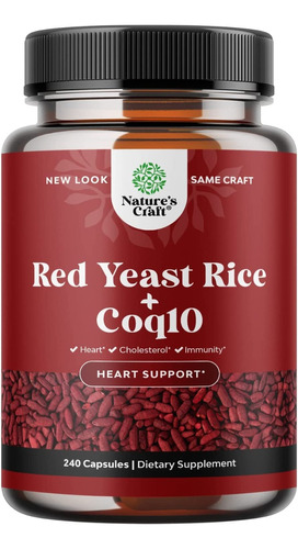 Nature's Craft Red Yeast Rice Levadura Arroz Rojo X 240cáps