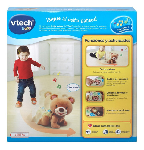 Osito Gateos Juguete Electrónico Didáctico Bebés Vtech