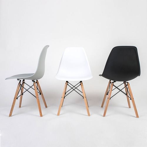 Silla Eames Blanca | Negra | Gris Set X4