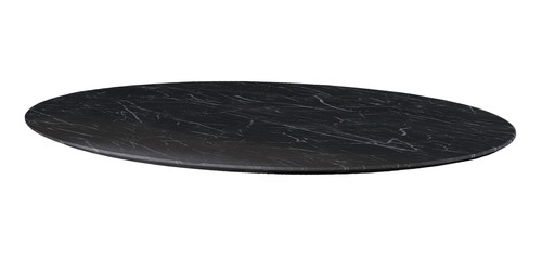 Mesa Saarinen Oval Preto Fosco 1,20x0,80m Nero Marquina