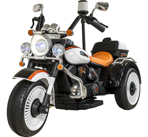 Motocicleta Montable Chopper 12v Niños Policia Bluetooth Usb