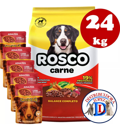 Alimento Para Perros Rosco Adulto 24kg + Regalo