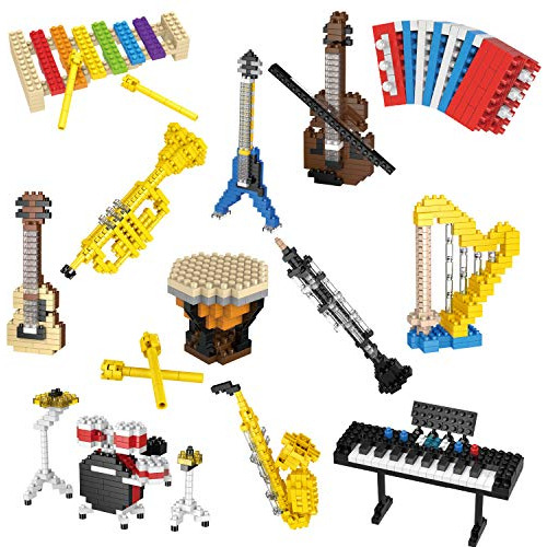 12 Cajas Mini Music Building Blocks Instrumentos Musica...