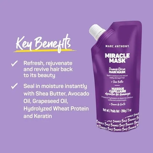 Mascarilla Capilar Marc Anthony Para Cabello Seco Y Dañado -