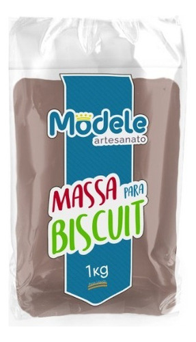 Massa Para Biscuit 1kg Modele Cor Marrom *uso Profissional