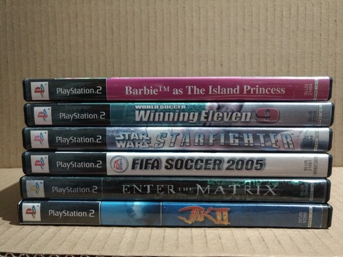Lote 6 Videojuegos Ps2 Originales Ntsc Fifa Matrix Starwars (Usado)