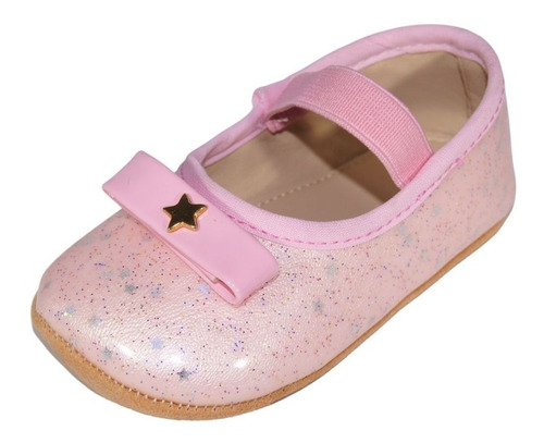 Zapatitos Suaves Bebé Niña 38558 Rosa Estrellas Kc 10-12