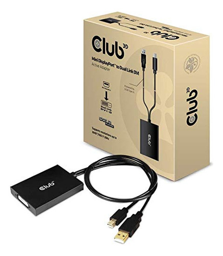 Adaptador Activo Dvi-d Doble Enlace Club 3d Minidisplayport