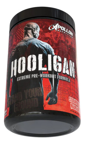 Apollon Hooligan Pre Workout 40 Servicios 826 Gr Sabor Margarita De Fresa