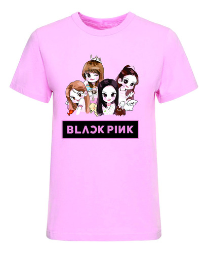 Camisetas Rosa Grupo Musical Kpop Black Pink Niños Adultos