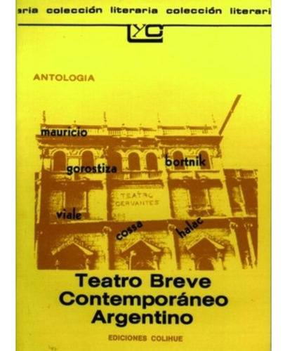 Teatro Breve Contemporaneo Argentino Antologia