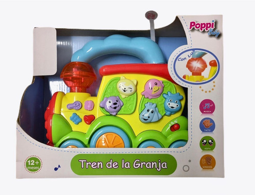 Imagen 2 de 3 de Tren Musical Didáctico La Granja Interactivo Poppi Baby