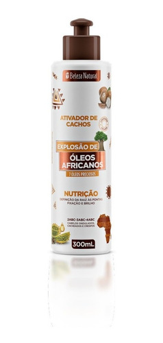 Ativador De Cachos Óleos Africanos Beleza Natural 300 Ml