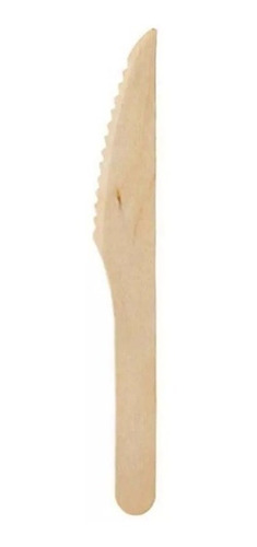 Cuchillo Desechable De Madera Biodegradable 16cm X 100un