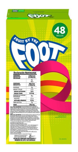 Imagen 2 de 2 de Dulces Fruit By The Foot Rollos Caramelo Suave Con Fruta 1kg