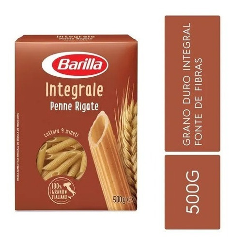 Fideos Integrales Italianos Pasta Barilla - Penne Rigate