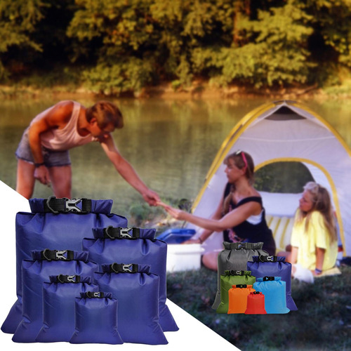 6x Juego De Bolsas Secas Impermeables Sacos Secos Azul Azul