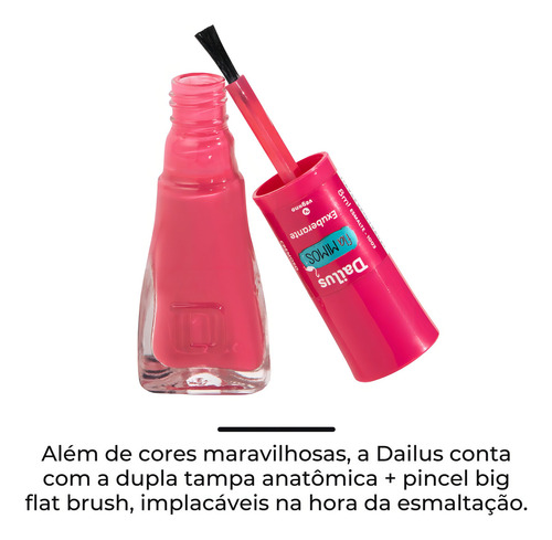 Esmalte Dailus 8ml Pluma Cor De Rosa