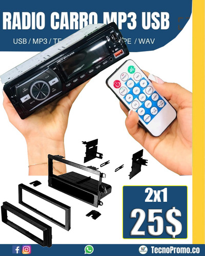 Radio Digital Usb,bluetooth,mp3, Para Carro + Regalo 