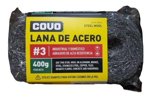 Lana De Acero #3 400 Gramos Marca Covo