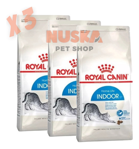 Royal Canin Indoor Cat 7.5 Kg X 3 Unidades Gato - Nuska