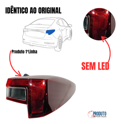 Lanterna Traseira Hb20 Sedan 2023 2024 2025 Sem Led Nova