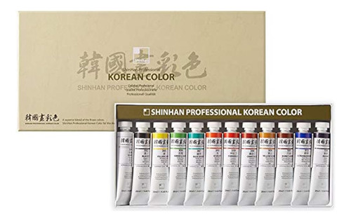 Shinhan Profesional Coreano Color 20ml Tubo 12 Colores Set