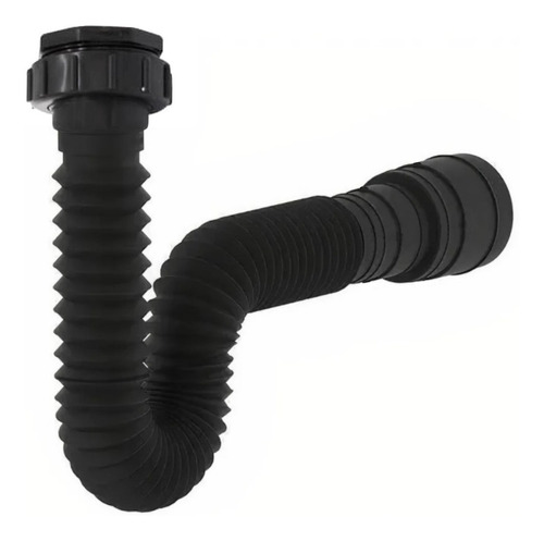 Delflex Sifão Universal Sanfonado Extensivo cor preto 