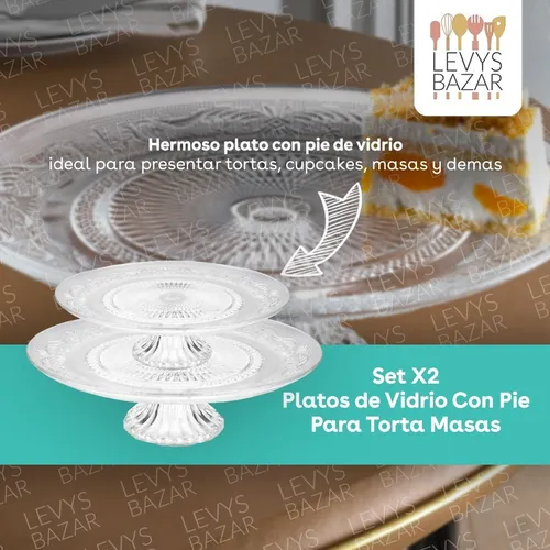 Plato para pastel de vidrio hotsell