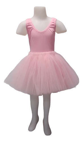Difraz Traje Bailarina Nena Malla + Tutú Tupido + Bolsita